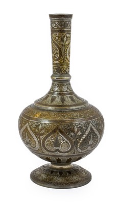 Lot 680 - An Indian Bidri Ware Bottle Vase, 19th century,...