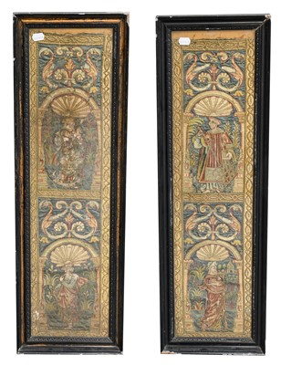 Lot 2177 - Pair of Late 16th Century Embroidered and...