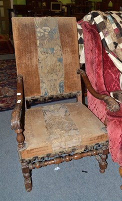 Lot 458 - An 18th century open armchair