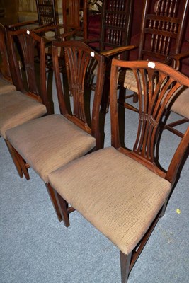 Lot 461 - A set of seven Georgian mahogany dining chairs including one carver (various repairs)