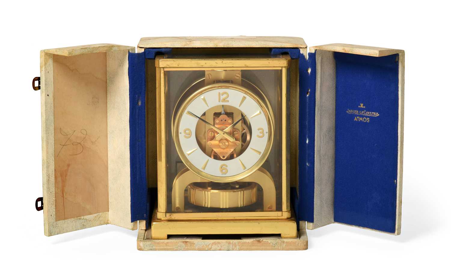 Lot 135 - A Brass Atmos Clock, signed Jaeger LeCoultre,...