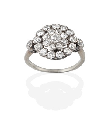 Lot 2268 - A Diamond Cluster Ring, the central cluster...