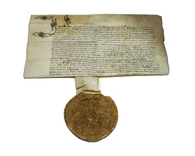 Lot 186 - Lincolnshire; James VI and I. Vellum deed with James's great seal, c.1603-25, & 7 similar documents