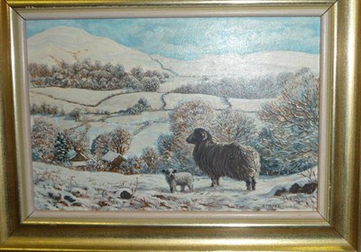 Lot 854 - Stephen Darbishire RBA (b.1940)  "Eat Snow " Signed, inscribed verso, oil on board, 12.5cm by...