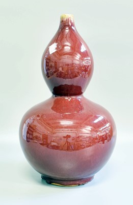 Lot 143 - A Chinese Porcelain Double Gourd Vase, 20th...