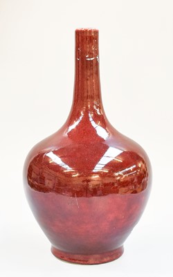 Lot 38 - A Chinese sang-de-boeuf bottle vase, 37cm high
