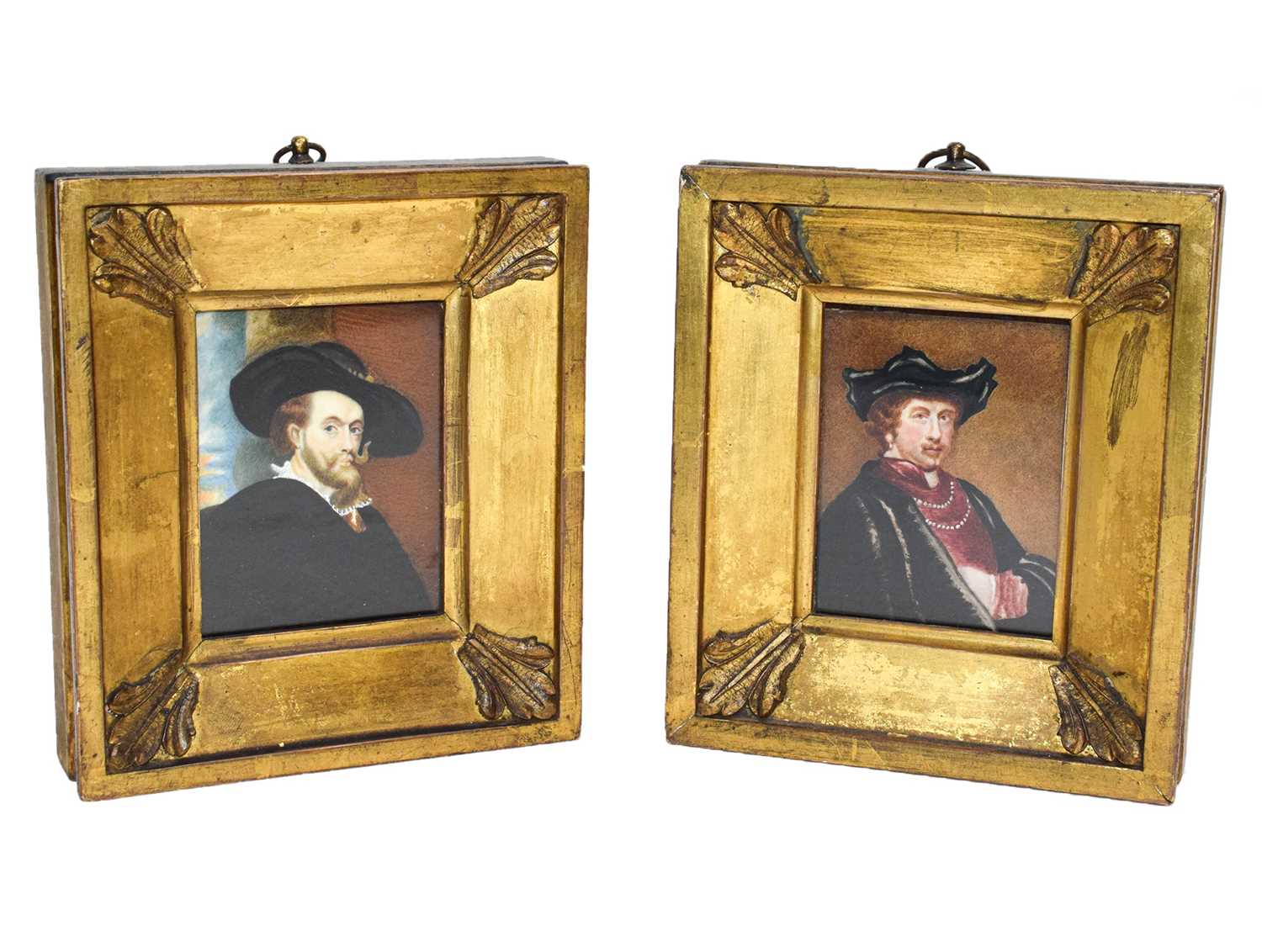 Lot 53 - A pair of watercolour on ivory miniatures,...