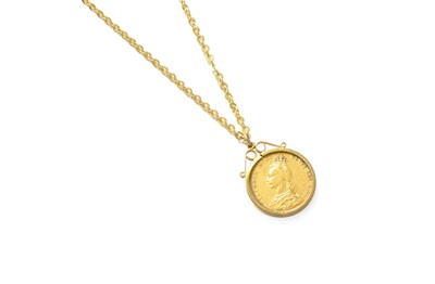 Lot 331 - A Victorian Sovereign Pendant on Chain, dated...