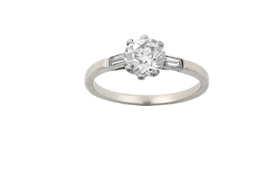 Lot 2215 - A Diamond Solitaire Ring the old cut diamond...