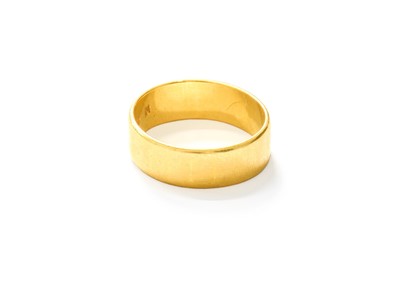 Lot 414 - A 22 Carat Gold Band Ring, finger size L1/2