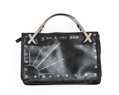 Lot 2292 - Paloma Picasso Black Leather 'Signed' Bag,...