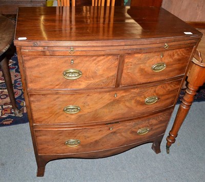 Lot 494 - Regency mahogany four drawer chest with brushing slide