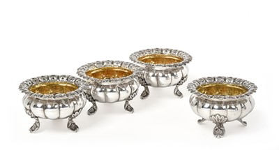 Lot 2266 - A Set of Four William IV Silver Salt-Cellars