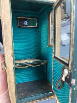 Lot 2004 - A 19th Century Doll's Sedan Chair, mounted in...