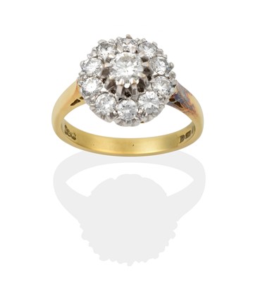 Lot 2288 - An 18 Carat Gold Diamond Cluster Ring