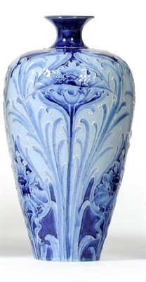 Lot 856 - A Macintyre Moorcroft Florian Ware Poppy Pattern Vase, circa 1898, in typical blues, brown...