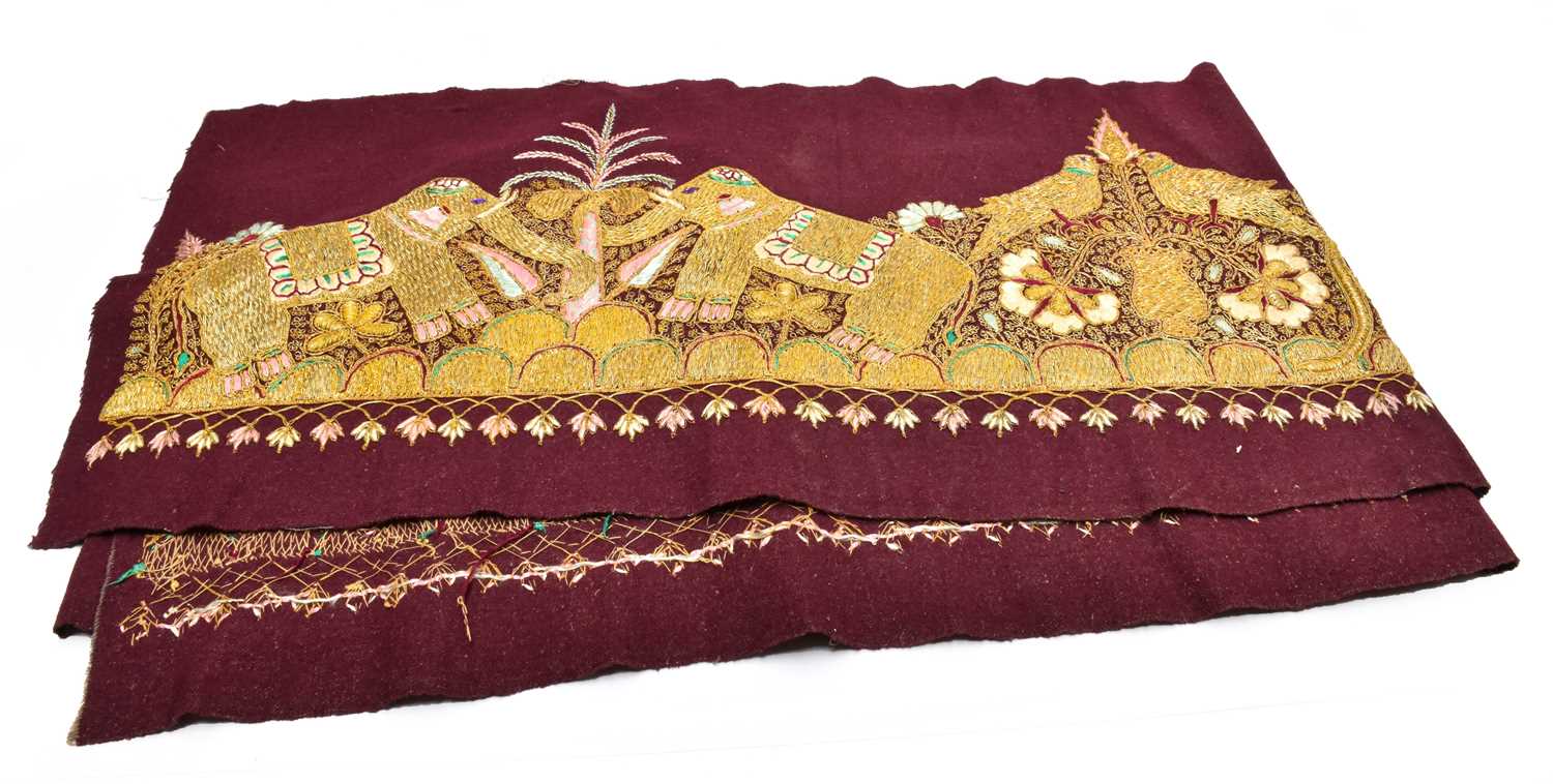 Lot 271 - An Early 20th Century Indian Embroidered Wool...