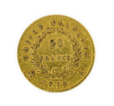 Lot 126 - France, Gold 20 Francs 1812A, (Paris Mint),...