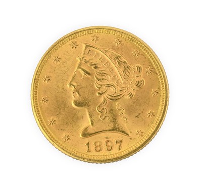 Lot 133 - USA, Gold 5 Dollars 1897, obv 'Coronet Head'...