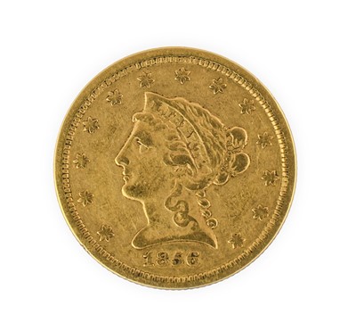 Lot 134 - USA, Gold 2½ Dollars 1856, obv. 'Coronet Head'...