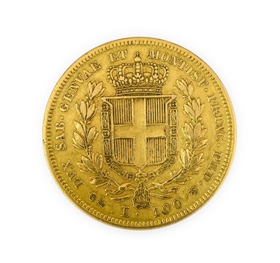 Lot 145 - Italian States, Sardinia Gold 100 lire 1834P,...