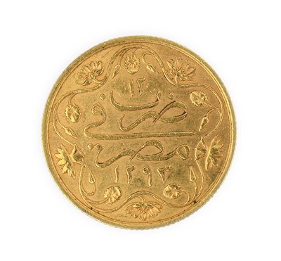 Lot 147 - Egypt, Gold 100 Qirsh (Pound), AH1293 (1876AD),...
