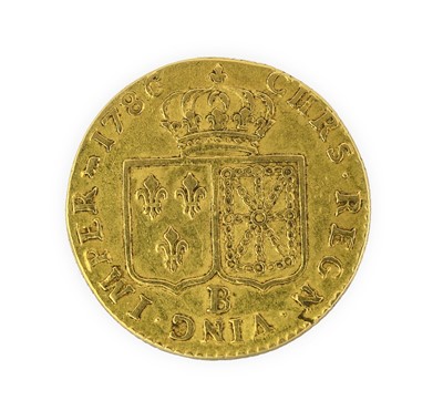 Lot 157 - France, Gold Louis D'Or 1786B (Rouen Mint),...