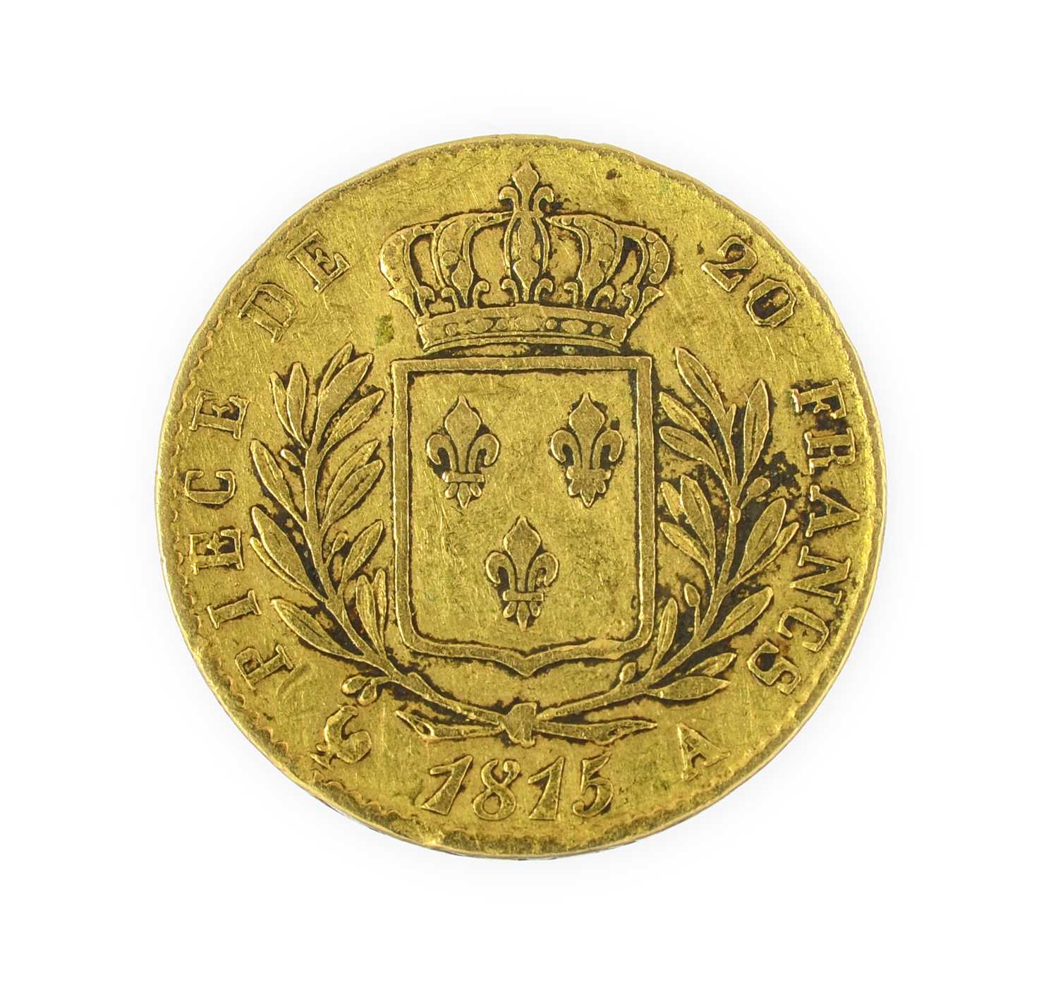 Lot 160 - France, Gold 20 Francs 1815A (Paris Mint), obv....