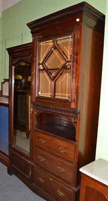 Lot 519 - A Shapland & Petter of Barnstaple combination wardrobe, circa 1890, of breakfront form with...