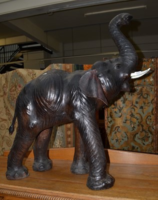 Lot 1073 - Large Leather Elephant