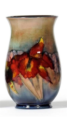 Lot 859 - A William Moorcroft Flambé Orchid Pattern Vase, circa 1930's, impressed facsimile signature...