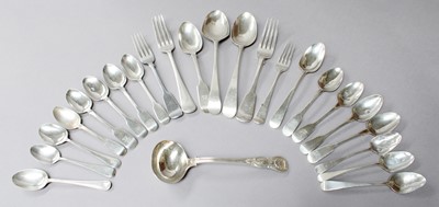 Lot 61 - A collection of assorted table silver of...