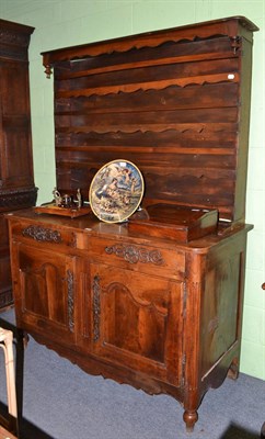 Lot 537 - French walnut kitchen dresser