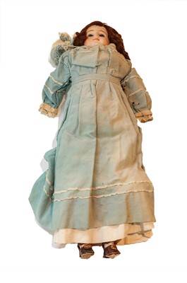 Lot 140 - Circa 1900 composition shoulder doll, with...