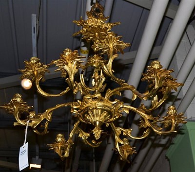 Lot 545 - A gilt metal ceiling light