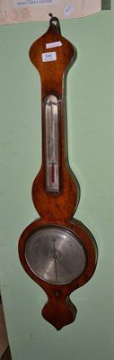 Lot 546 - Mahogany wheel barometer with silvered dial