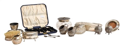 Lot 22 - A Collection of Assorted Silver, including: a...