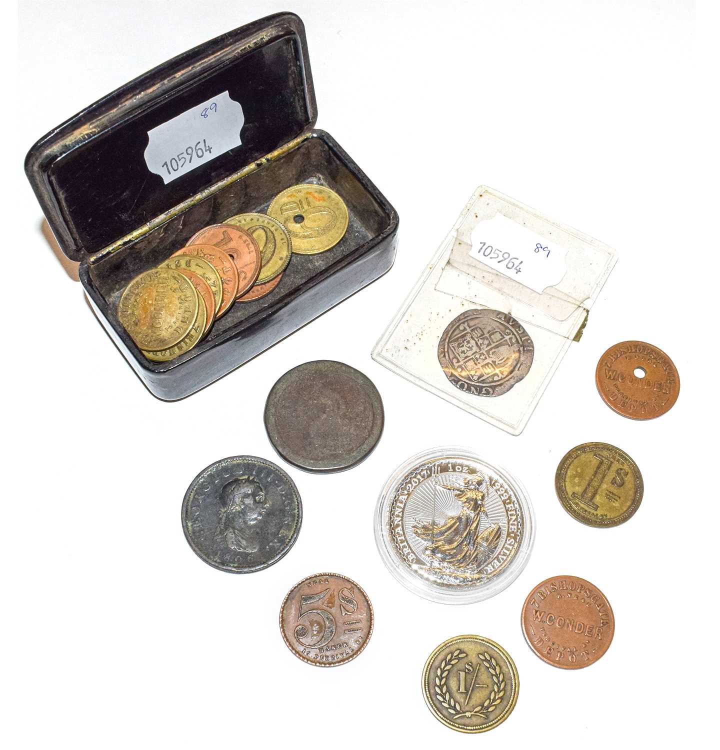 Lot 96 - 1oz Silver bullion Britannia, a Charles II...