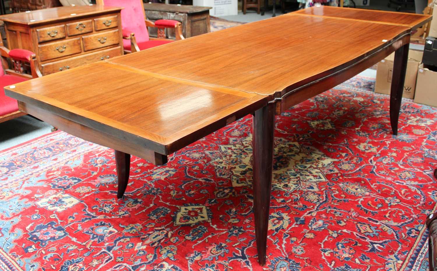 Lot 1150 - A French Art Deco 6ft Rosewood Dining Table,...