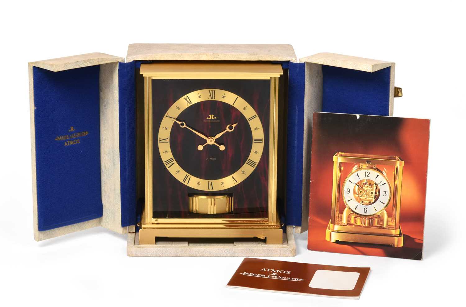 Lot 138 - A Brass Atmos Clock, signed Jaeger LeCoultre,...
