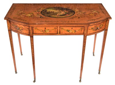 Lot 321 - A Late 19th Century Sheraton Revival Satinwood...