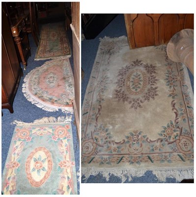 Lot 595 - Nine assorted Chinese style rugs