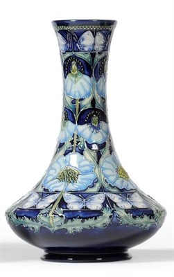 Lot 865 - A Modern Moorcroft Pavion Pattern Vase, designed by Rachel Bishop, numbered 93/200, impressed...