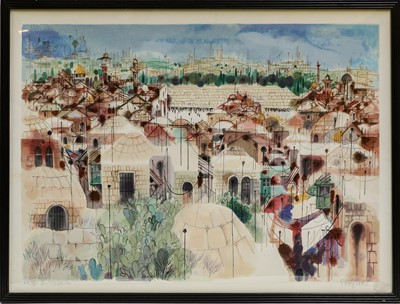 Lot 1038 - Samuel Katz (b.1927)View of JerusalemSigned...