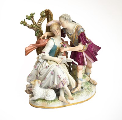 Lot 75 - A Meissen Porcelain Figure Group, circa 1880,...