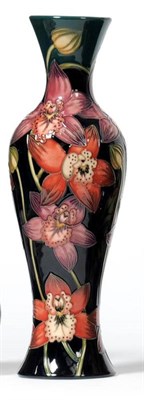 Lot 866 - A Modern Moorcroft The Connoisseur Collection Pink and Red Pattern Vase, impressed and painted...