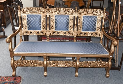 Lot 1298 - A Victorian gilt sofa in 17th century style,...