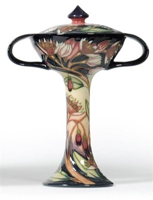 Lot 868 - A Modern Moorcroft Symphony Pattern Twin-Handled Chalice and Cover, designed by Emma Bossons,...