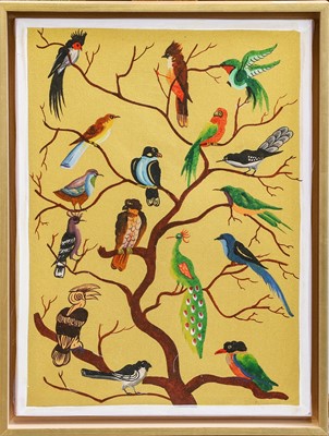 Lot 1189 - 20th Century School Birds of paradise and...