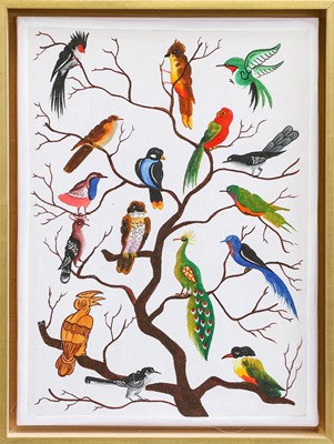 Lot 1189 - 20th Century School Birds of paradise and...